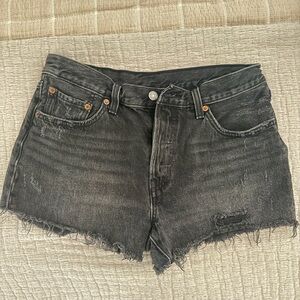 Women's Levi Black Denim Shorts